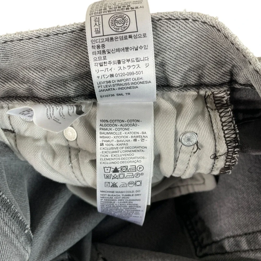 NEW Levis Mens 501 Original Jeans (Actual 28x31) Button Fly Gray Denim $69‎